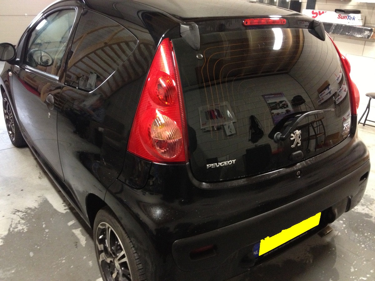 Pre-cut Window Film for-Peugeot 107 5-Door Hatchback 2005-... Kit Rear (05% Limo Black, A